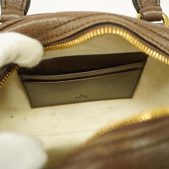 GUCCI Handbag Ophidia 724606 Leather Brown Gold Hardware Women's - Picture 9 of 10